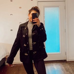 Micheal Kors gold button coat